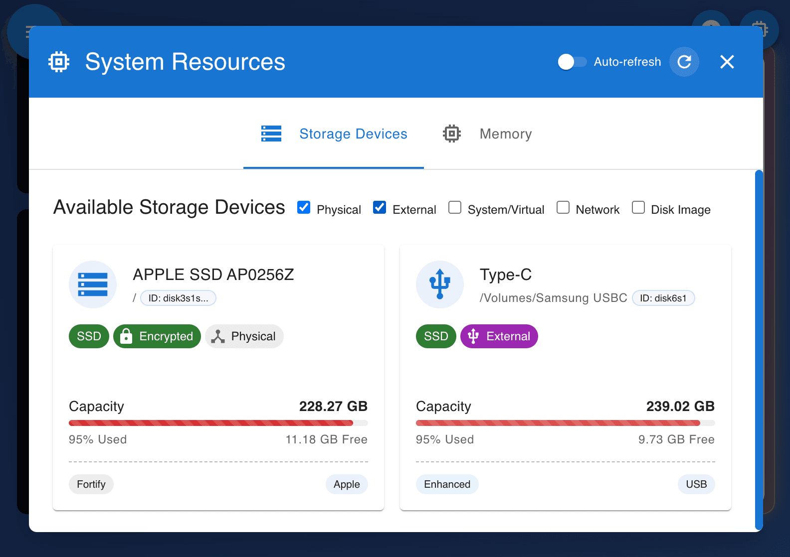 Insightful disk analytics: Gain insights into your file storage and disk usage.