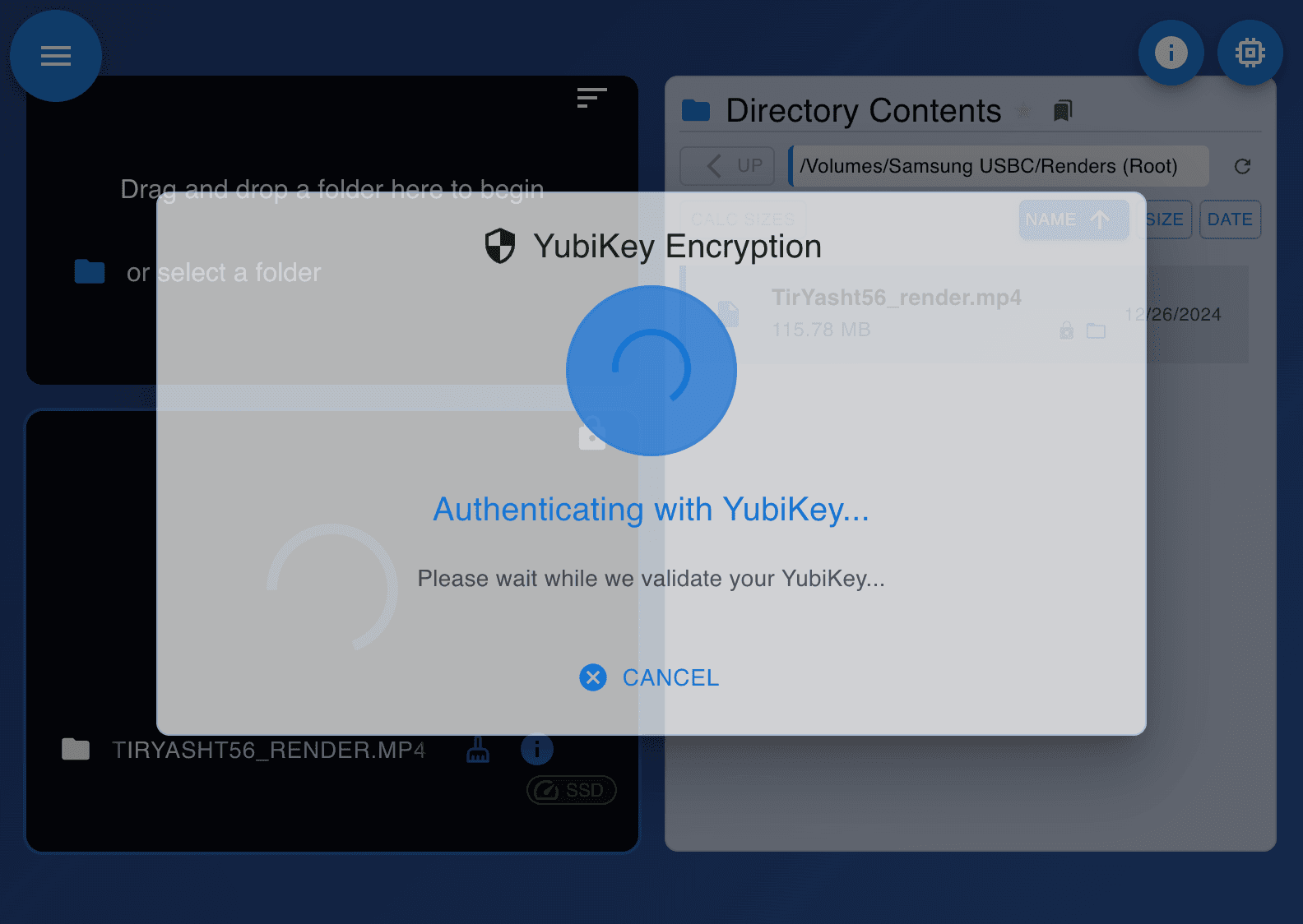 Encrypt sensitive files with YubiKey integration for an extra layer of security.